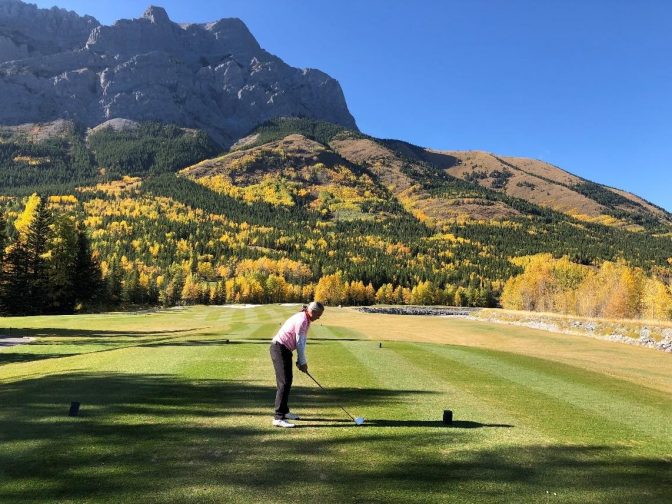 Person on Golf Course in Canada